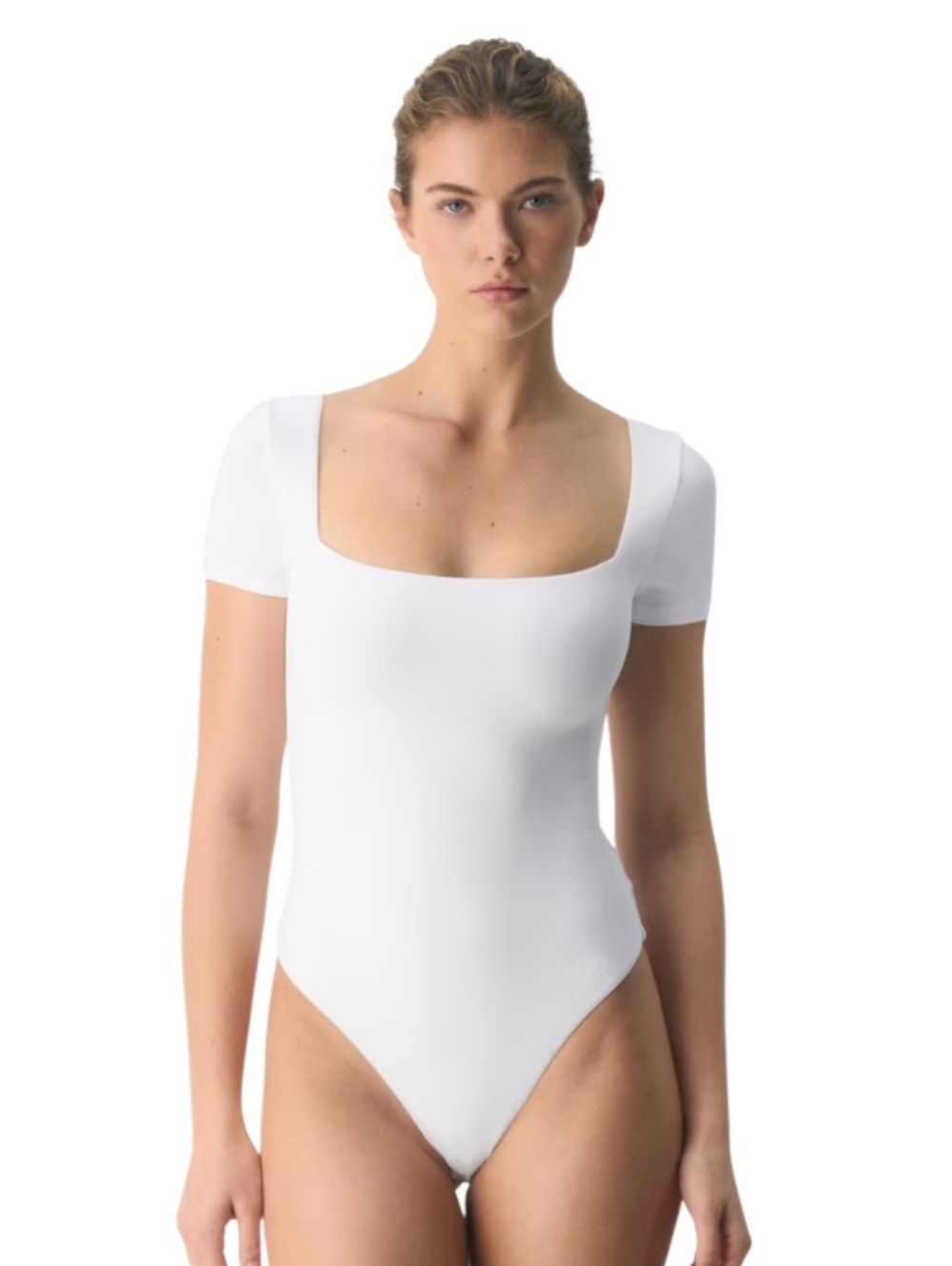 Babaton Aritzia Original Contour Manner Squareneck White Bodysuit Small